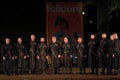 Traditional Georgian male choir performing on stage